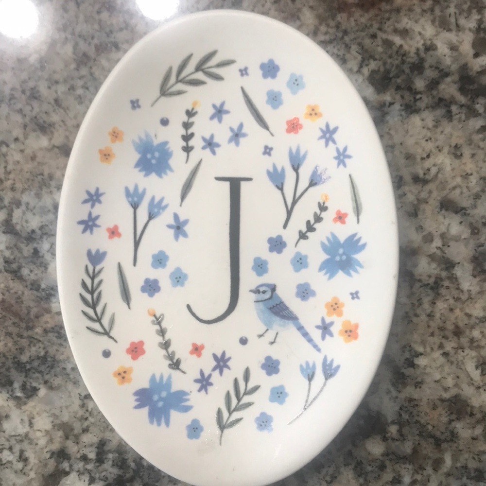 J jewelry holder from Anthropologie